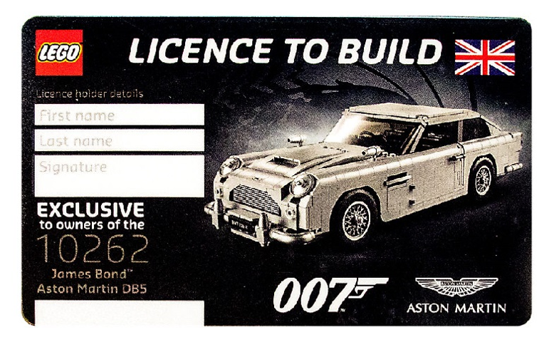 Licence (License) to Build - James Bond Aston Martin DB5 10262