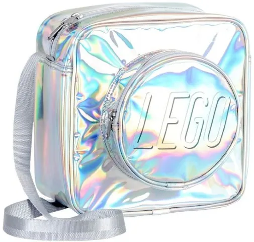 Handbag Crossbody, Brick Shape 1 x 1 with Zippered Stud, Holographic