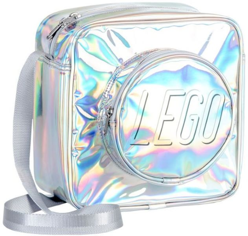 Handbag Crossbody, Brick Shape 1 x 1 with Zippered Stud, Holographic