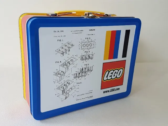 Lunch Box Tin with 2 x 4 Brick Patent