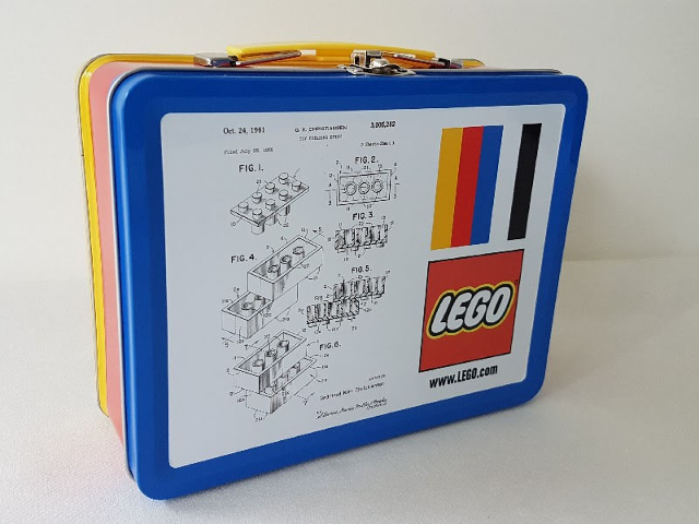 Lunch Box Tin with 2 x 4 Brick Patent