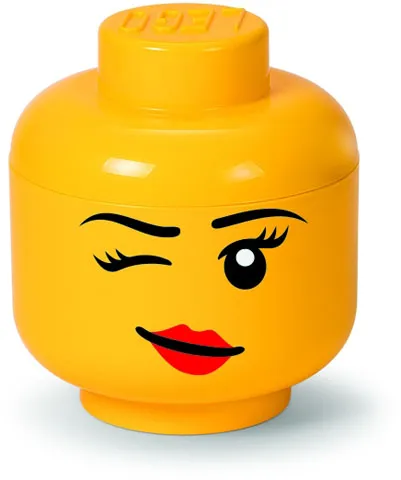 Minifigure Head Storage Container Small - Female Winking (4031)
