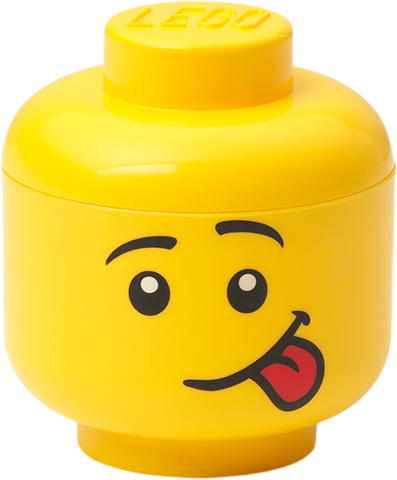 Minifigure Head Storage Container Mini - Male Silly Sticking Tongue Out (4033)
