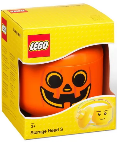 Minifigure Head Storage Container Small - Pumpkin Jack O'Lantern #2 (4031)