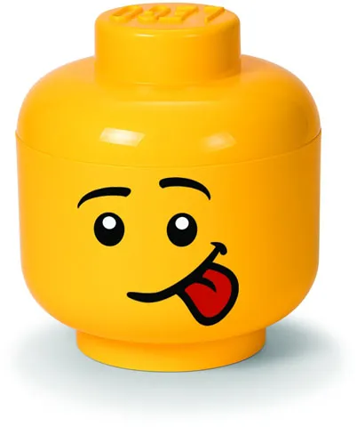 Minifigure Head Storage Container Large - Male Silly Sticking Tongue Out (4032)