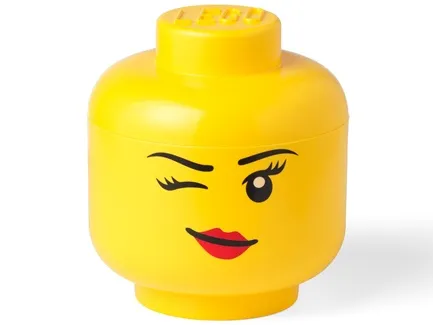 Minifigure Head Storage Container Large - Female Winking (4032)