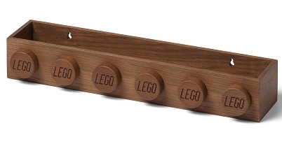 Book Rack, 6 Studs, Wooden, Dark Oak