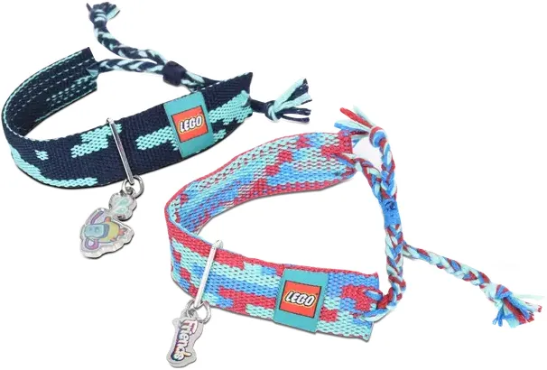 Wristband, Knit with Braided Band, Friends (Set of 2)