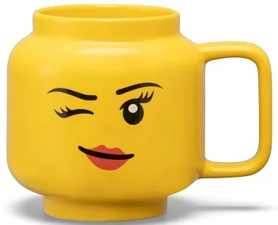 Cup / Mug Ceramic Minifigure Head Girl Winking 530 ml