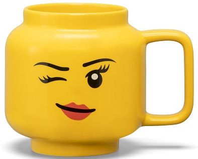 Cup / Mug Ceramic Minifigure Head Girl Winking 530 ml