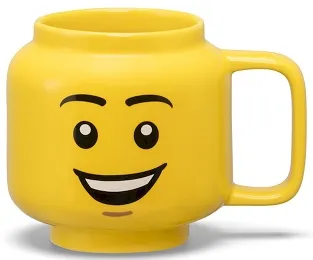 Cup / Mug Ceramic Minifigure Head Boy Happy 530 ml