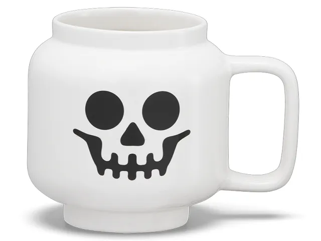 Cup / Mug Ceramic White Skeleton 530 ml