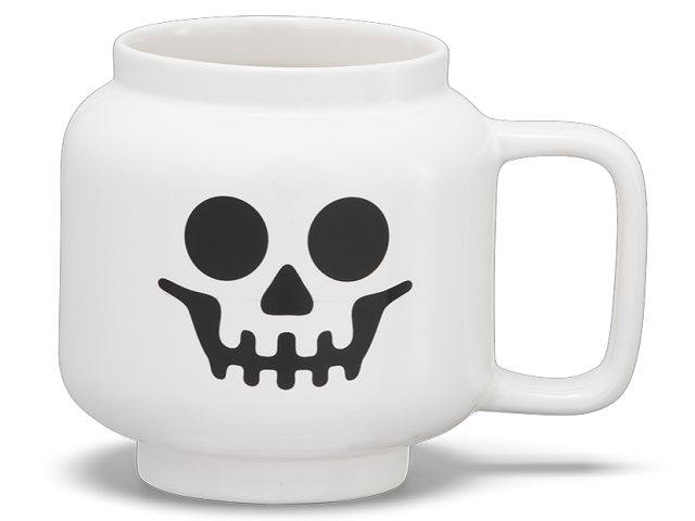 Cup / Mug Ceramic White Skeleton 530 ml