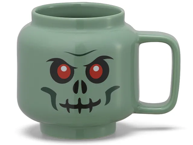 Cup / Mug Ceramic Sand Green Skeleton 530 ml