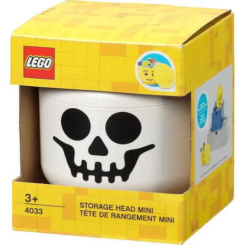 Minifigure Head Storage Container Mini - Skeleton Skull (4033)