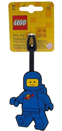Bag / Luggage Tag, Silicone, Classic Space Minifigure Blue