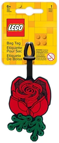 Bag / Luggage Tag, Silicone, Botanicals - Rose