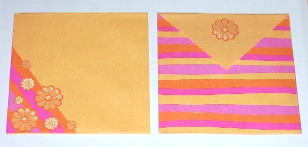 Letter Set Envelope, Square 11 x 11, Clikits Flowers and Stripes