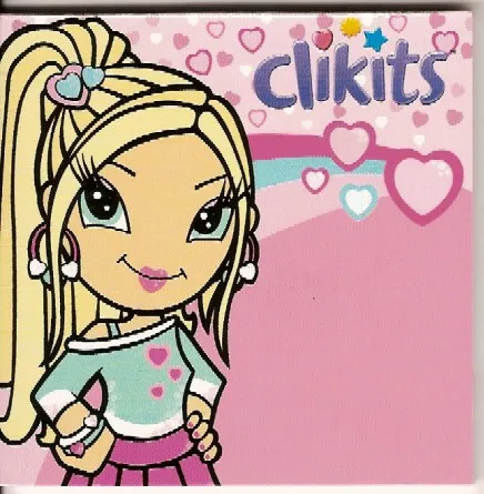 Memo Pad Clikits with Logo, Heart Character, and Hearts Pattern