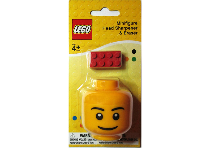 Pencil Sharpener, Minifigure Head and Eraser Pack