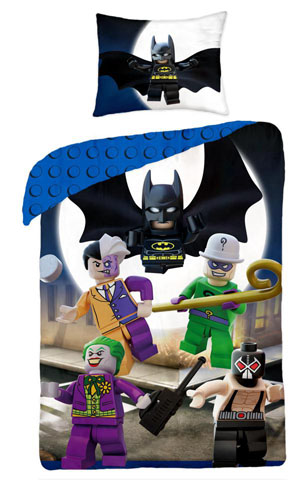 Bedding, Duvet Cover and Pillowcase (140 x 200 cm) - Batman Minifigures