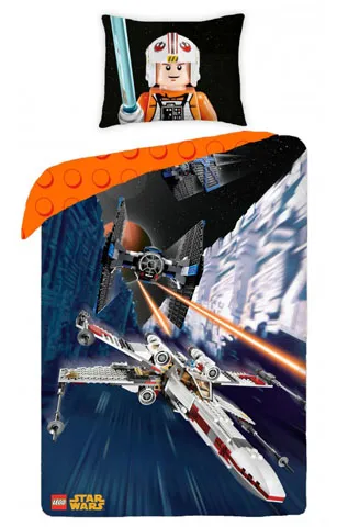 Bedding, Duvet Cover and Pillowcase (140 x 200 cm) - Star Wars X-wing