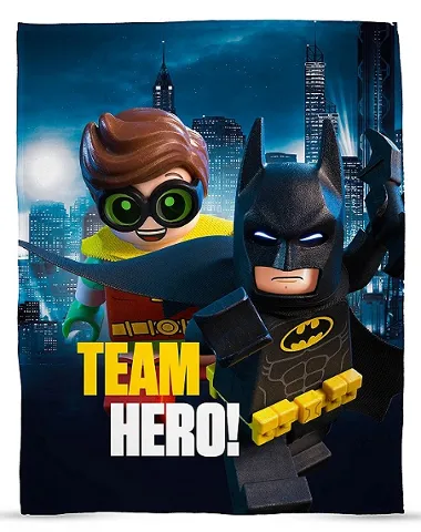 Bedding, Fleece Blanket Polyester (100 x 150 cm) - The LEGO Batman Movie, Team Hero!