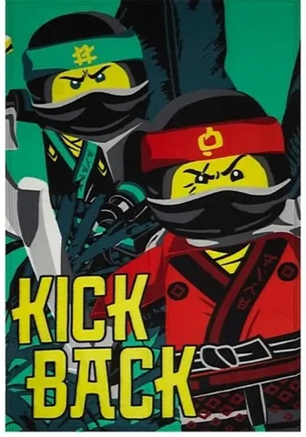Bedding, Fleece Blanket Polyester (100 x 150 cm) - The LEGO NINJAGO Movie, Kick Back