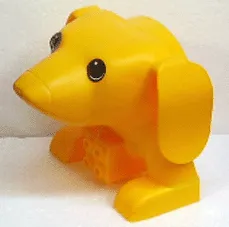 Duplo Storage Container Tube Lid - Wiener Dog Head with Black Eyes Pattern