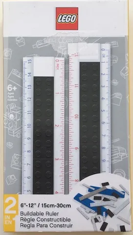 Ruler, Buildable Ruler - Black Plates with Blue Baseplates