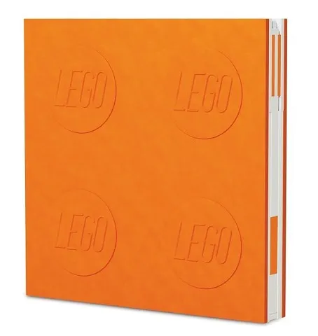 Notebook Locking with Gel Pen, Orange (2.3cm Thickness)