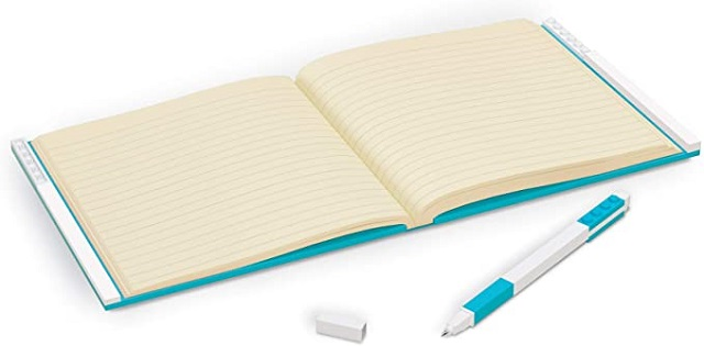 Notebook Locking with Gel Pen, Medium Azure (2.3cm Thickness)