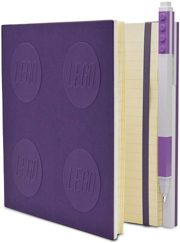 Notebook Locking with Gel Pen, Dark Purple (2.3cm Thickness)