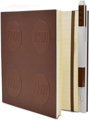 Notebook Locking with Gel Pen, Reddish Brown (2.3cm Thickness)