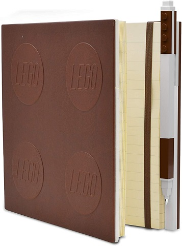 Notebook Locking with Gel Pen, Reddish Brown (2.3cm Thickness)