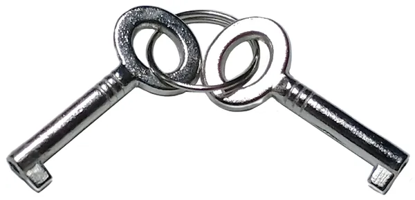 Dots Secret Diary Keys - Set of 2, Chrome Silver