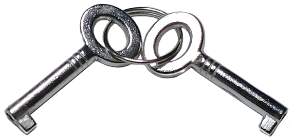 Dots Secret Diary Keys - Set of 2, Chrome Silver