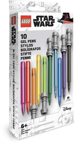 Pen Set, Star Wars, 10 Gel Pens (Lightsabers)