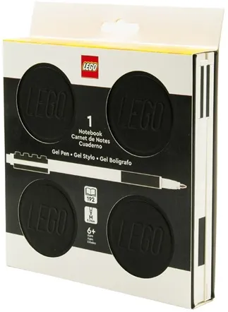 Notebook Locking with Gel Pen, Black (2.7cm Thickness)