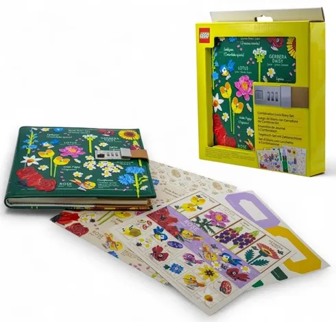 Botanicals Combination Lock Diary Set
