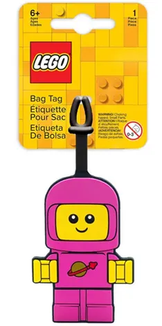 Bag / Luggage Tag, Silicone, Spacebaby - Classic Space, Dark Pink