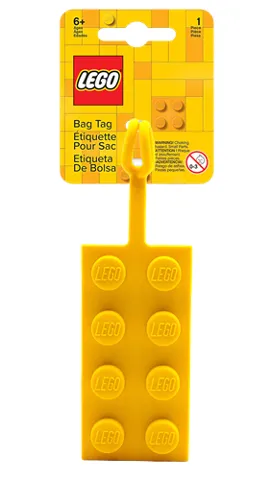 Bag / Luggage Tag, Silicone, LEGO Plate 2 x 4 Yellow