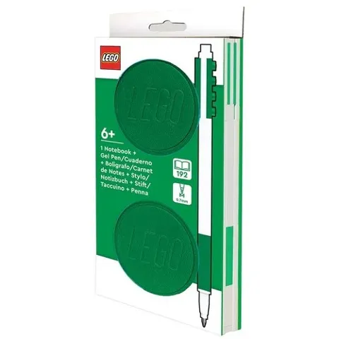 Notebook Locking with Gel Pen, Green (2.7cm Thickness)