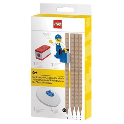 Stationery Set, 7 Piece with Construction Worker Minifigure