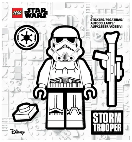 Sticker Sheet, Star Wars Stormtrooper - Black and White