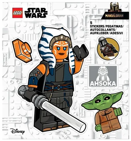 Sticker Sheet, Star Wars Ahsoka Tano, Grogu and The Mandalorian