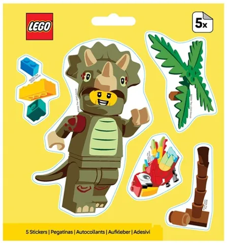 Sticker Sheet, Collectible Minifigures Triceratops Costume Fan