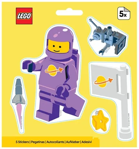 Sticker Sheet, Classic Space Minifigure and Droid