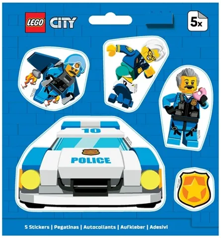 Sticker Sheet, City Police Car and Minifigures
