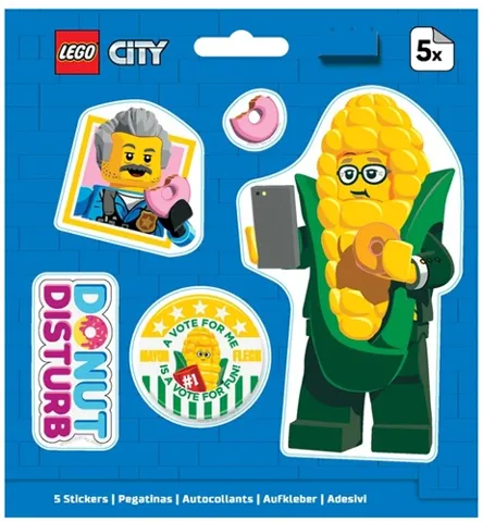 Sticker Sheet, City Corn Cob Guy
